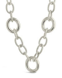 Carter Round Statement Link Necklace - Sterling Forever