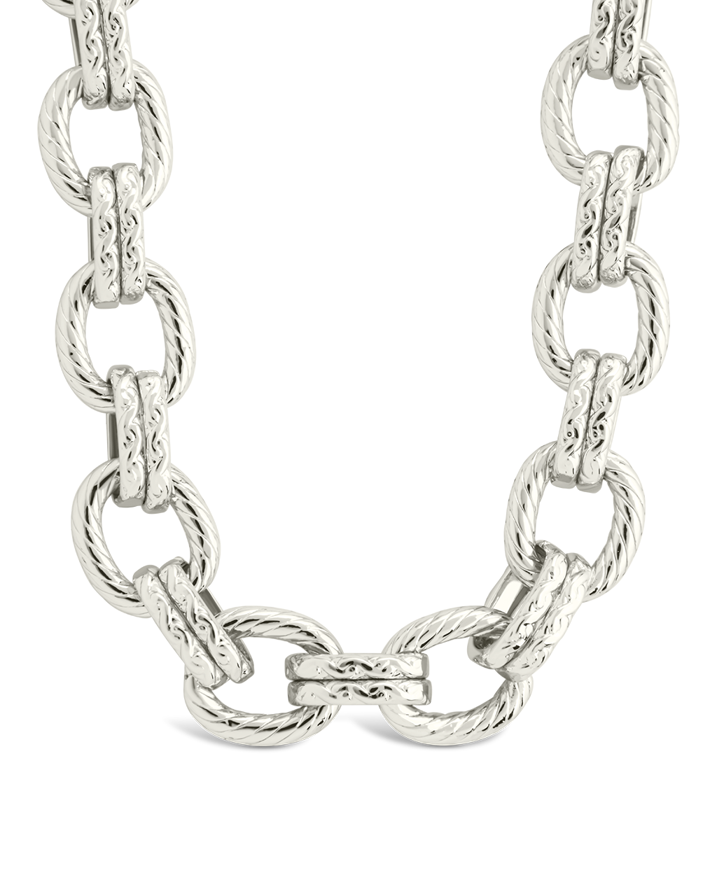 Kamora Textured Chain Link Necklace