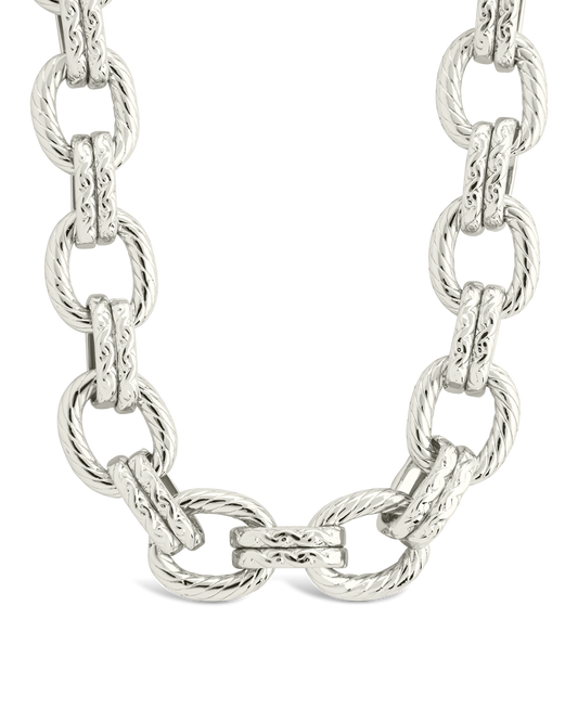 Kamora Textured Chain Link Necklace