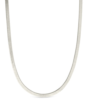 Herringbone Sterling Silver Chain Necklace