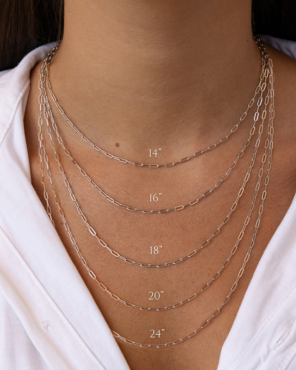 Sterling Silver Paperclip Chain Necklace