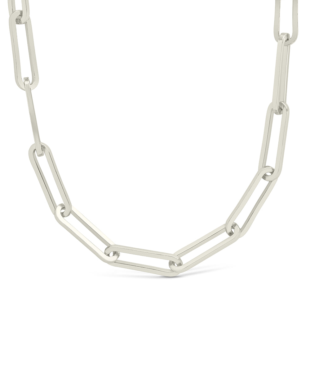 Sterling Silver Paperclip Chain Necklace