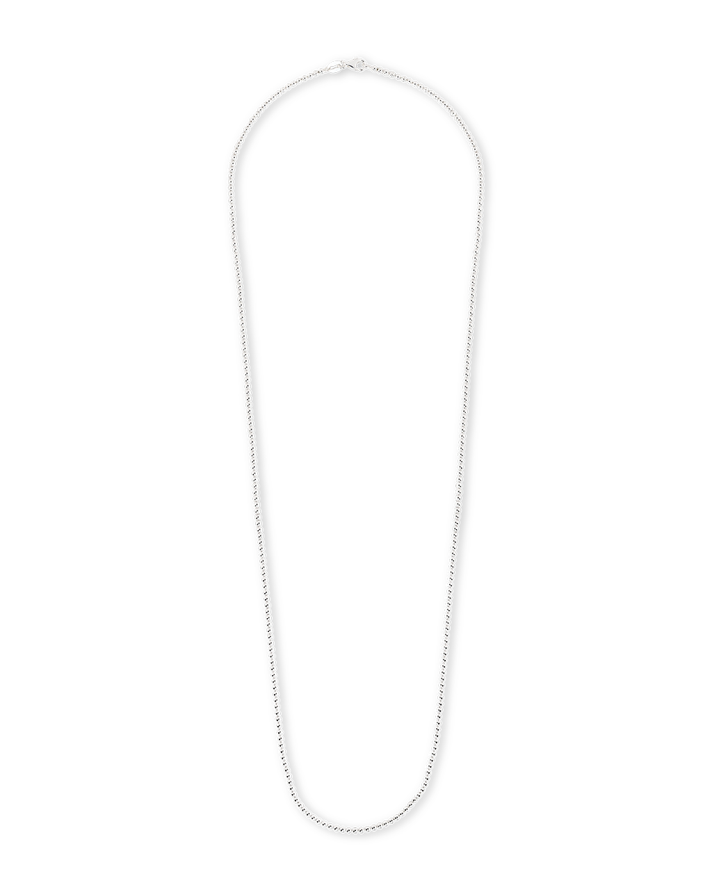 Sterling Silver Basia Dainty Beaded Chain Necklace