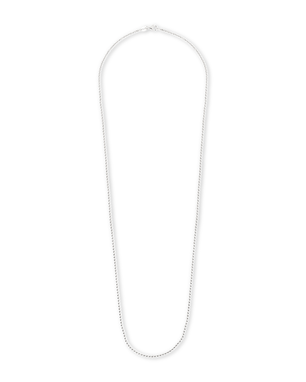 Sterling Silver Basia Dainty Beaded Chain Necklace - Sterling Forever