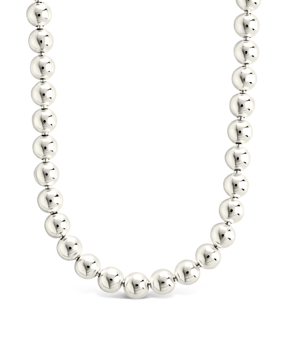 Sterling Silver Basia Dainty Beaded Chain Necklace