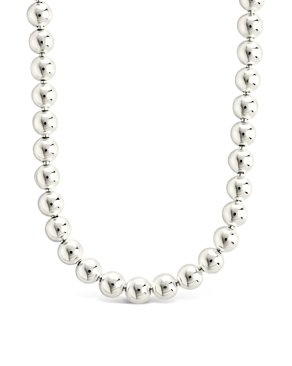 Sterling Silver Basia Dainty Beaded Chain Necklace