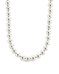 Sterling Silver Basia Dainty Beaded Chain Necklace - Sterling Forever