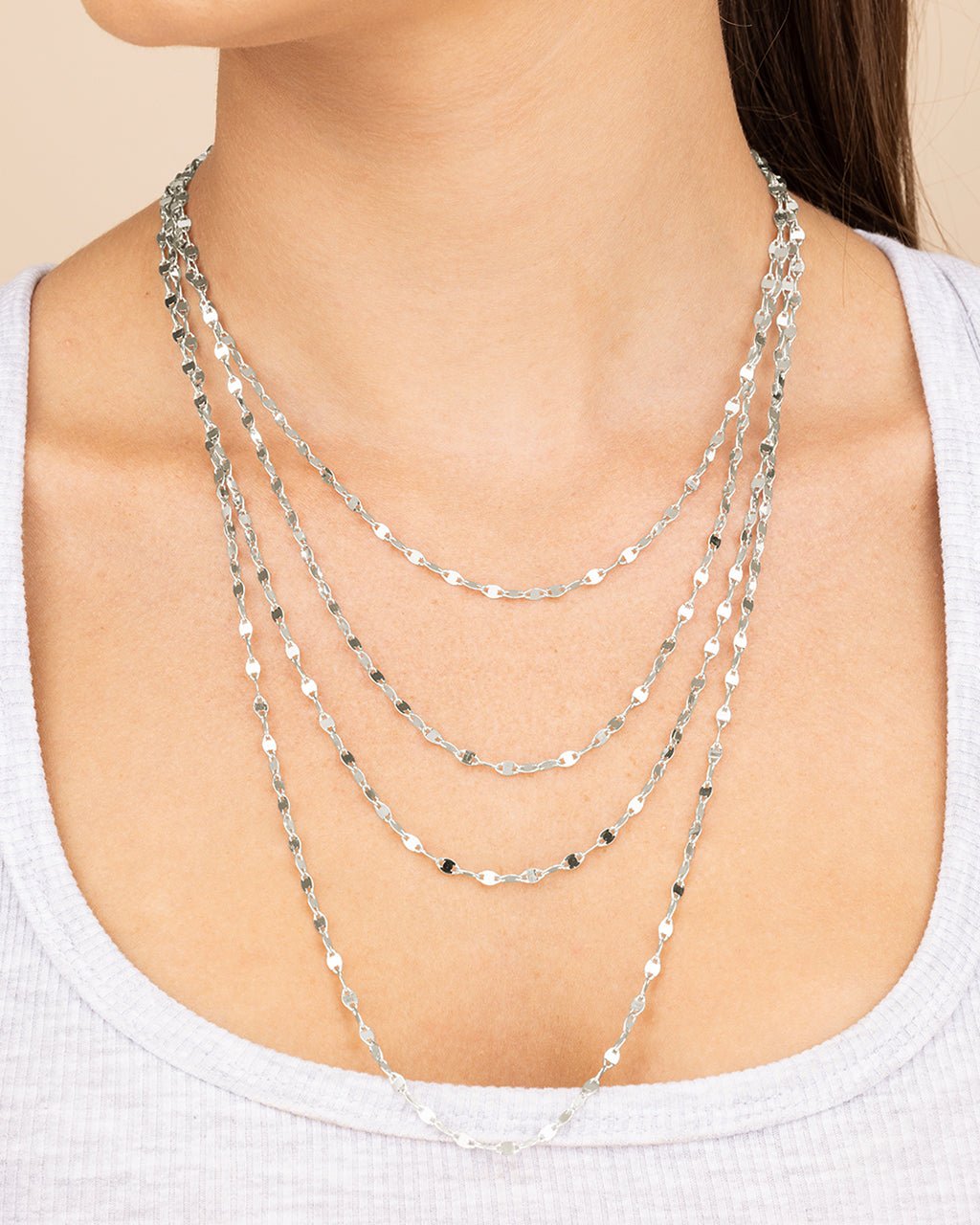 Sterling Silver Estela Confetti Chain Necklace - Sterling Forever