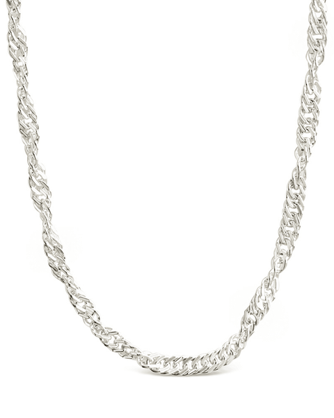 Sterling Silver Janina Delicate Twisted Chain Necklace – Sterling