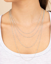 Sterling Silver Janina Delicate Twisted Chain Necklace - Sterling Forever
