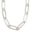 Sterling Silver Large Elongated Paperclip Chain Necklace - Sterling Forever