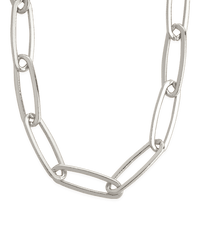 Sterling Silver Large Elongated Paperclip Chain Necklace - Sterling Forever