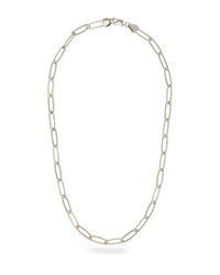 Sterling Silver Large Elongated Paperclip Chain Necklace - Sterling Forever