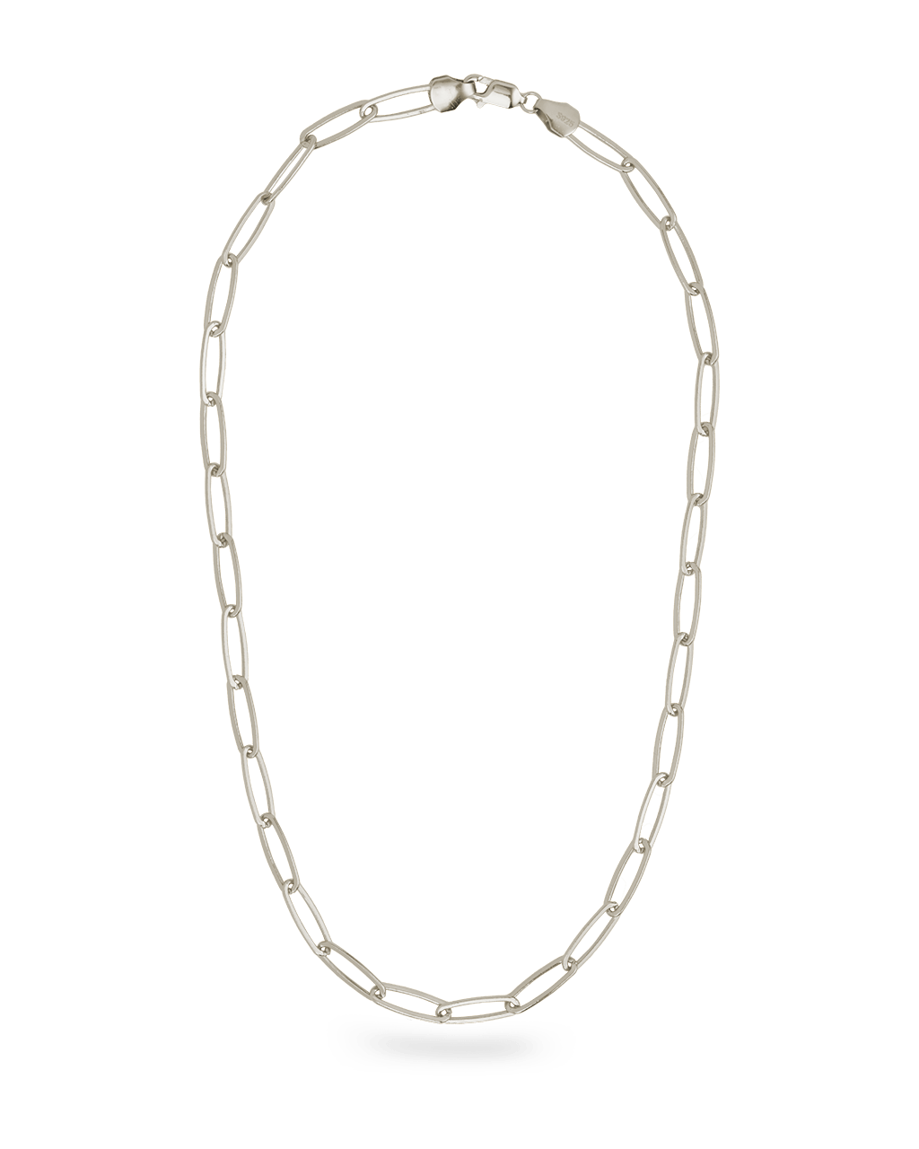 Sterling Silver Large Elongated Paperclip Chain Necklace - Sterling Forever