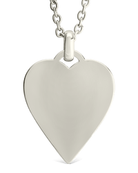 Rita Polished Heart Statement Necklace - Sterling Forever