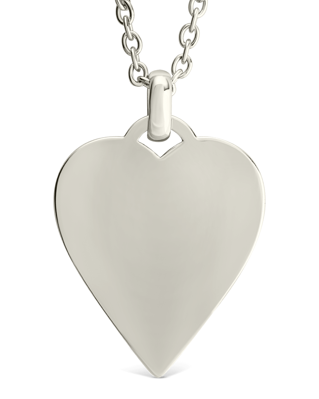 Rita Polished Heart Statement Necklace - Sterling Forever