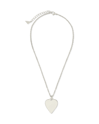 Rita Polished Heart Statement Necklace - Sterling Forever