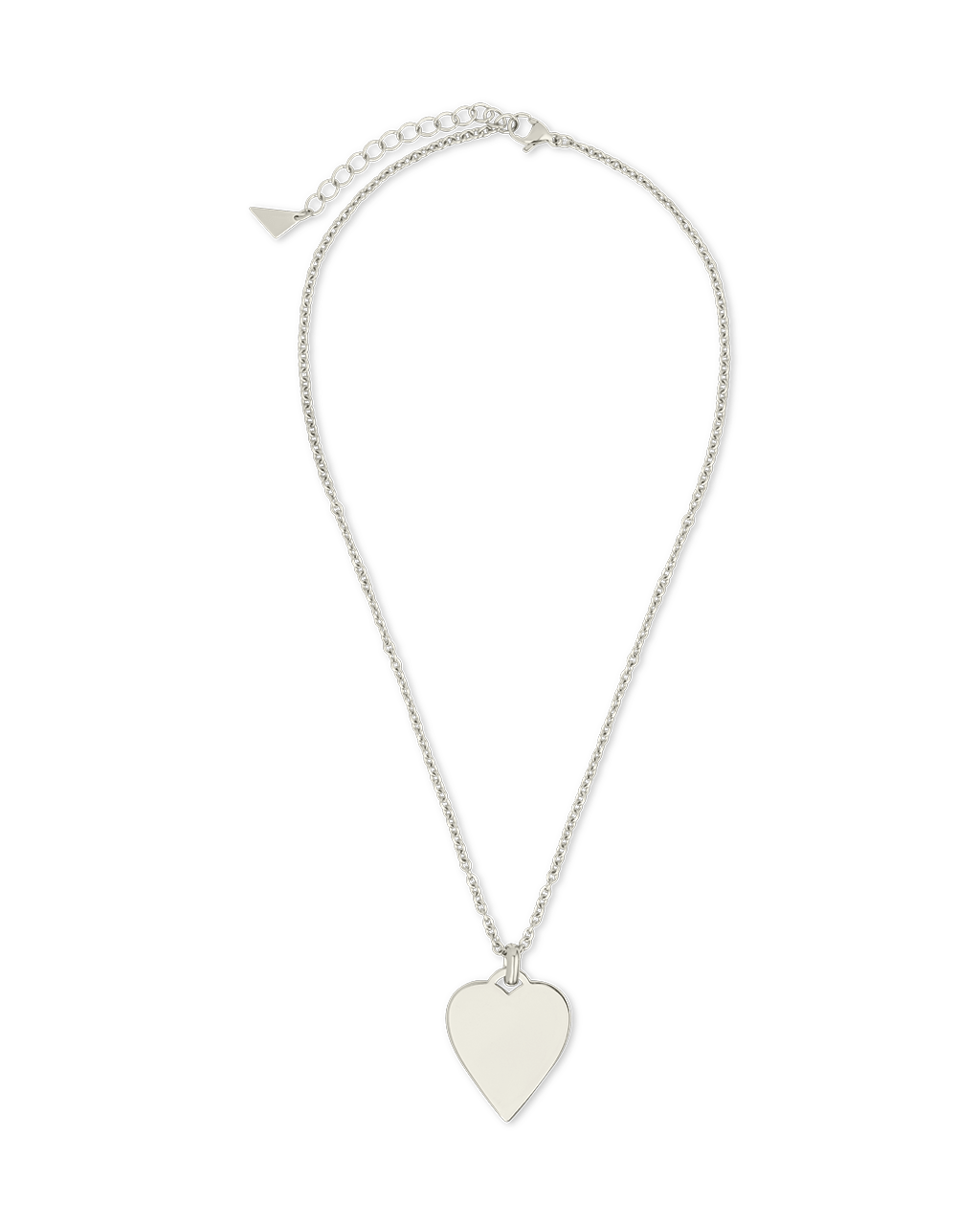 Rita Polished Heart Statement Necklace - Sterling Forever