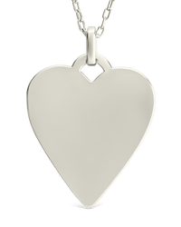 Rita Polished Heart Statement Necklace - Sterling Forever