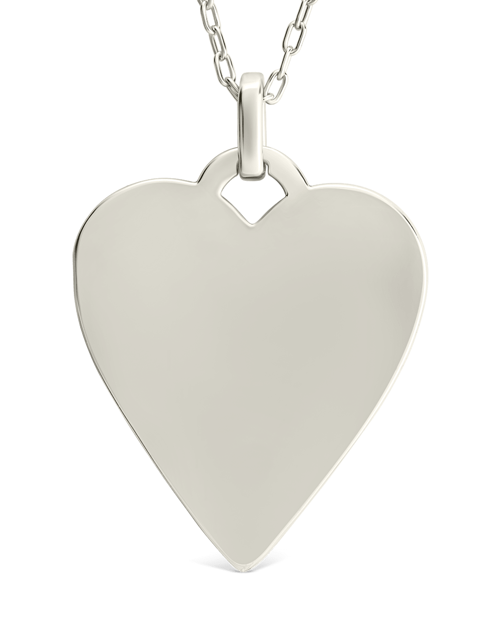Rita Polished Heart Statement Necklace - Sterling Forever