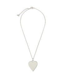 Rita Polished Heart Statement Necklace - Sterling Forever