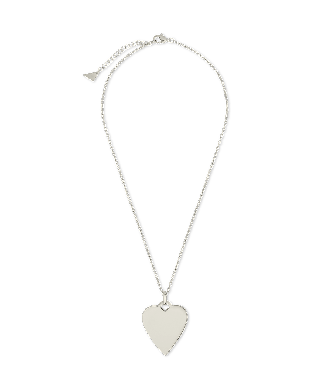 Rita Polished Heart Statement Necklace - Sterling Forever