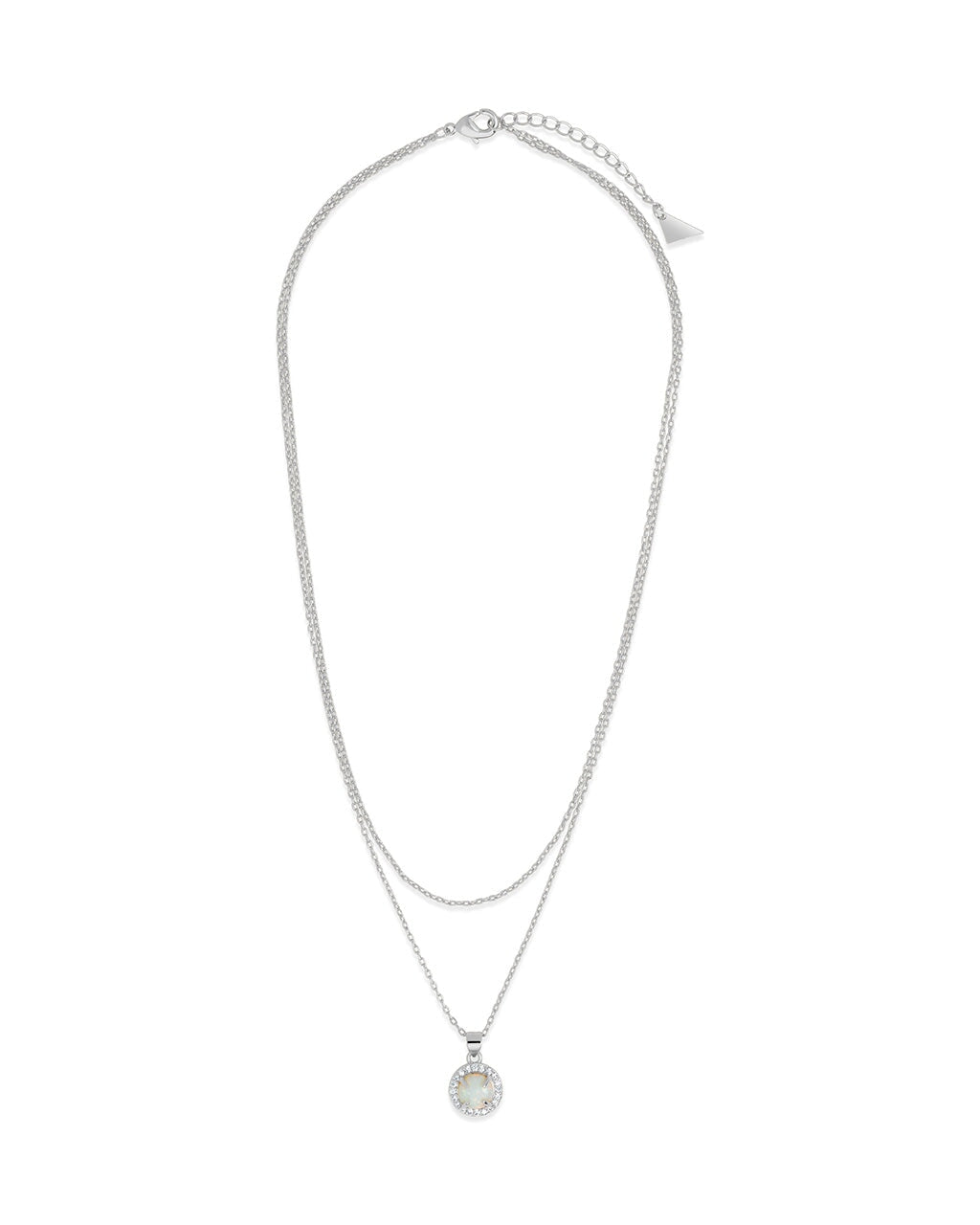 Fabienne CZ & Opal Layered Necklace – Sterling Forever