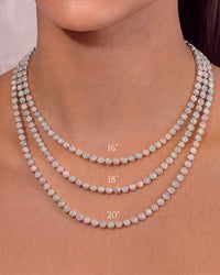 Helene Bezel Opal Tennis Necklace