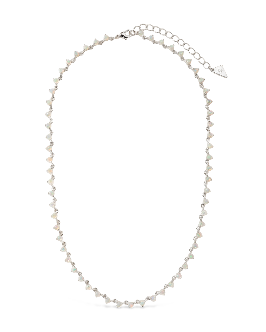 Brigid Staggered Opal Tennis Necklace
