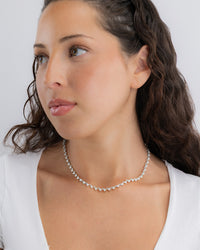 Brigid Staggered Opal Tennis Necklace
