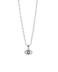 Leidy CZ & Mother of Pearl Evil Eye Pendant Necklace - Sterling Forever