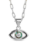 Leidy CZ & Mother of Pearl Evil Eye Pendant Necklace - Sterling Forever
