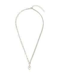 River Pearl Drop Chain Necklace - Sterling Forever