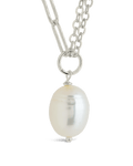 River Pearl Drop Chain Necklace - Sterling Forever
