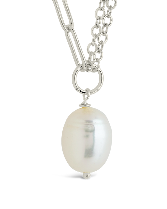 River Pearl Drop Chain Necklace