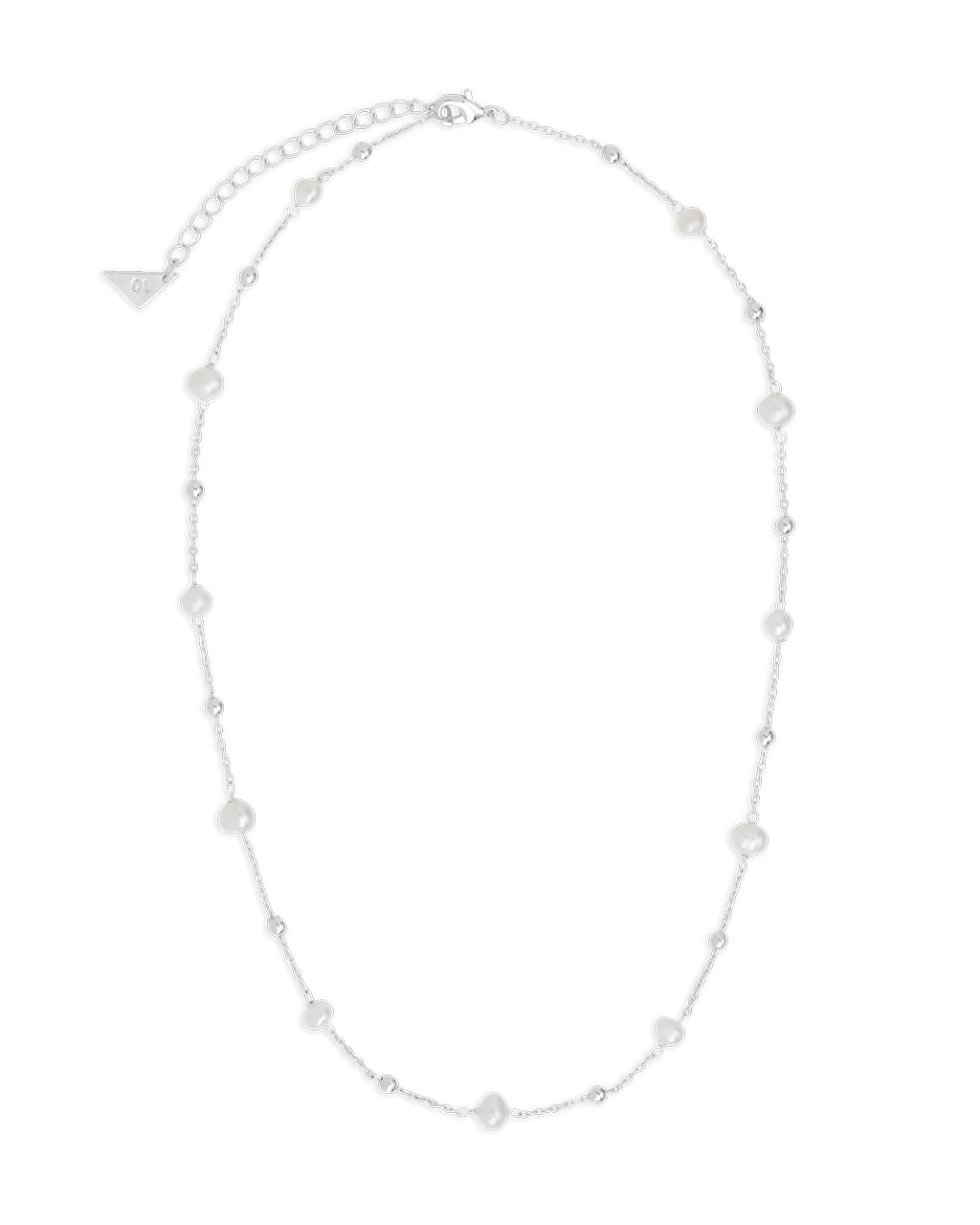 Lila Pearl Station Necklace