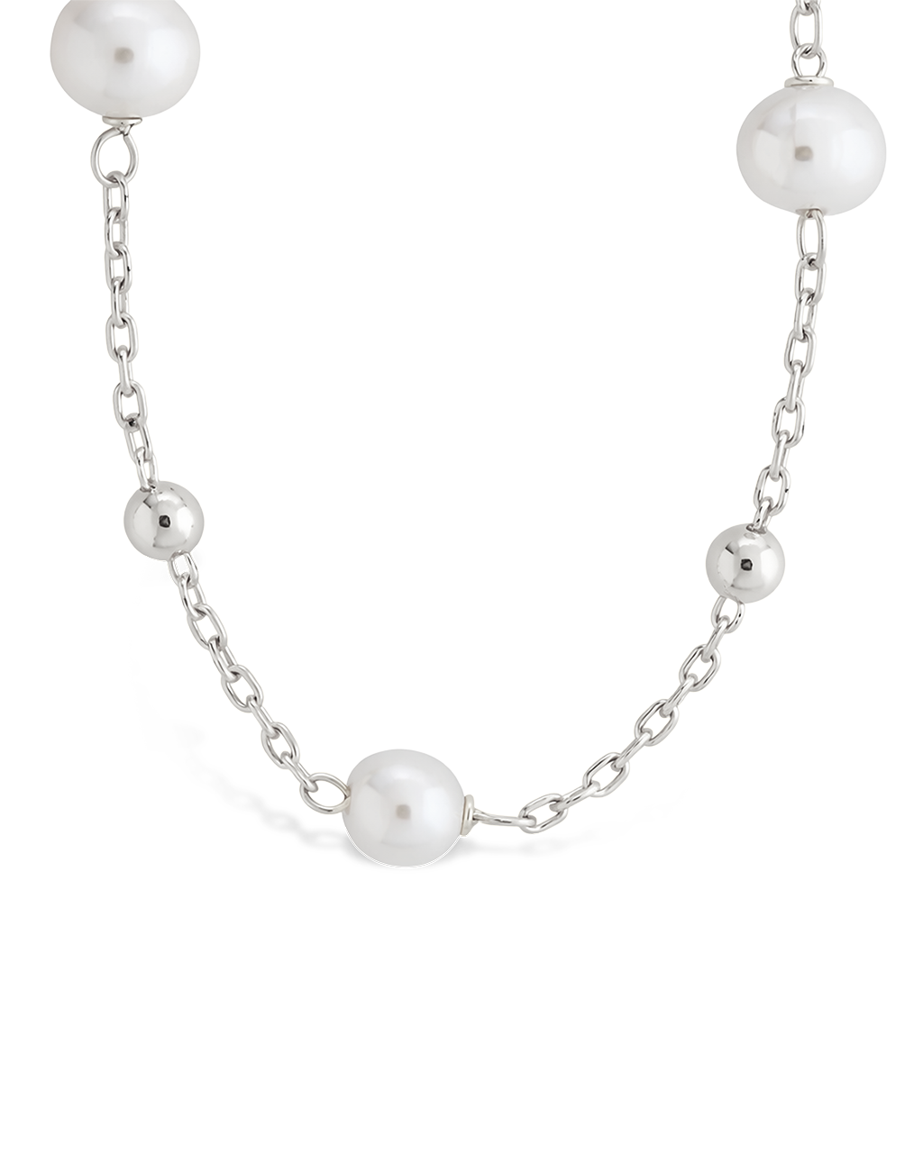 Lila Pearl Station Necklace
