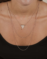 Triple Chain Layered Triangle Necklace