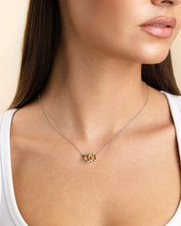 Sterling Silver Interlocking Heart Charm Necklace - Sterling Forever