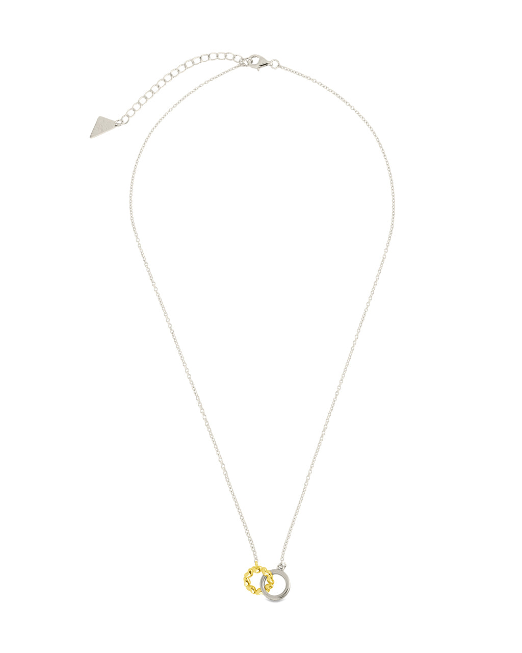 Sterling Silver Interlocking Heart Charm Necklace