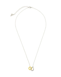 Sterling Silver Interlocking Heart Charm Necklace - Sterling Forever