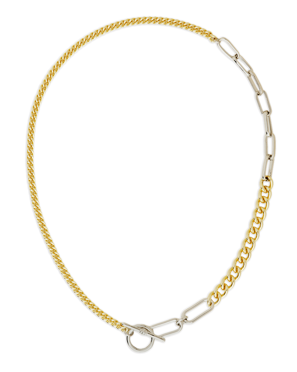 Suzanne Mixed Link Dual Tone Chain Necklace
