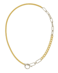 Suzanne Mixed Link Dual Tone Chain Necklace - Sterling Forever