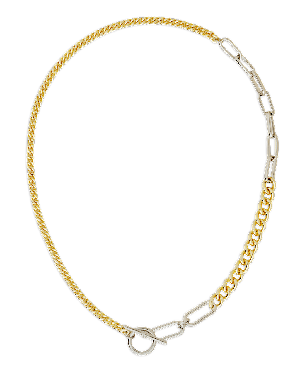Suzanne Mixed Link Dual Tone Chain Necklace - Sterling Forever