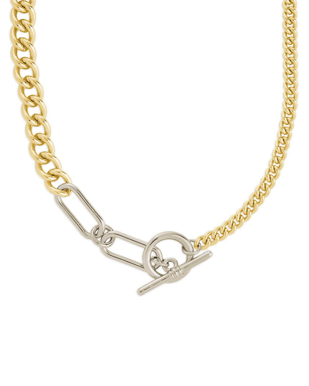 Suzanne Mixed Link Dual Tone Chain Necklace
