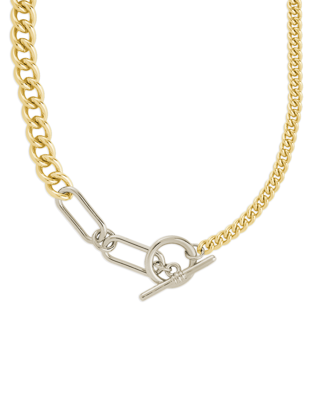 Suzanne Mixed Link Dual Tone Chain Necklace