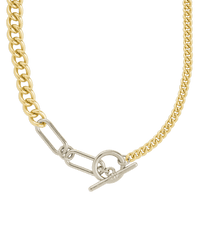 Suzanne Mixed Link Dual Tone Chain Necklace - Sterling Forever