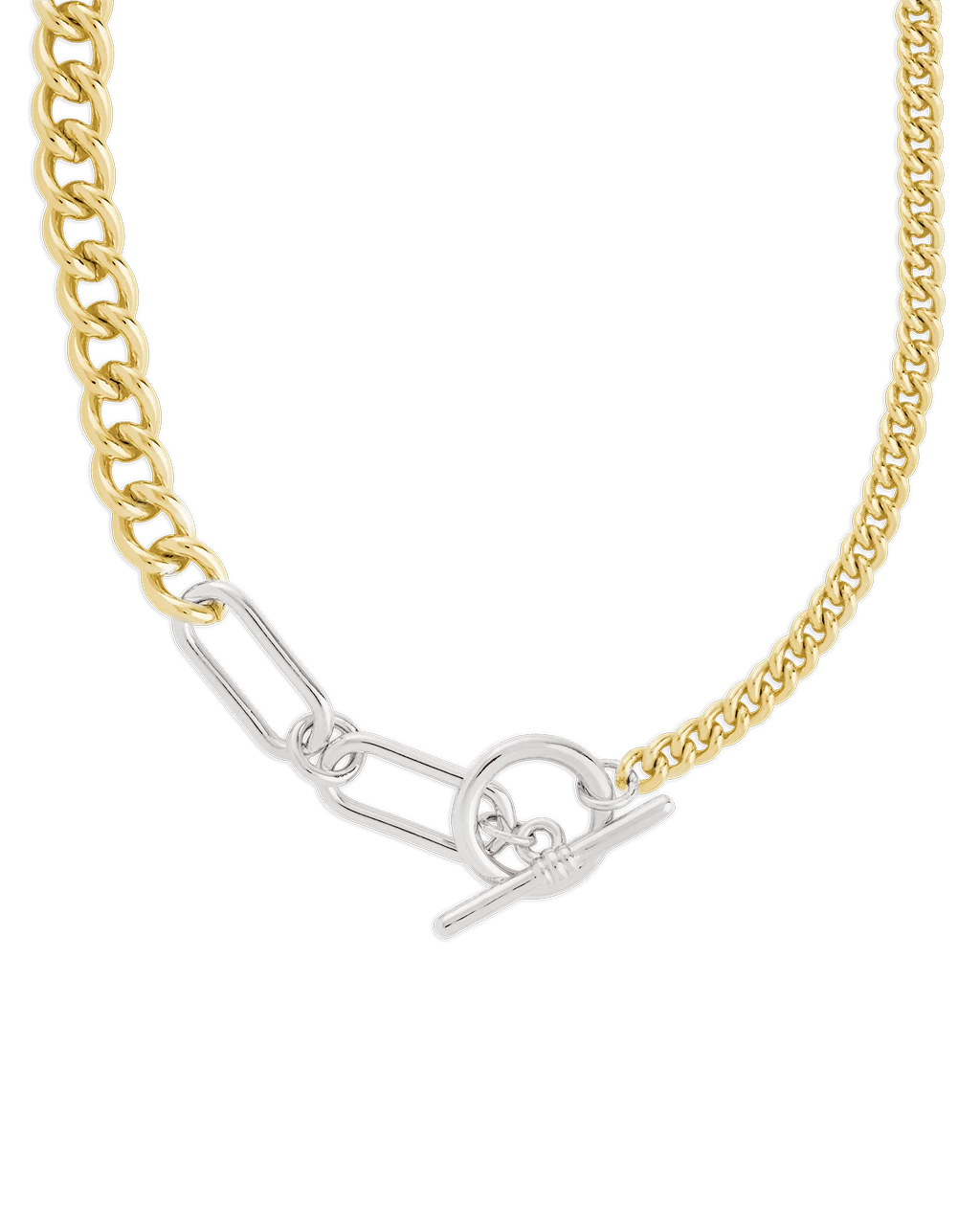 Suzanne Mixed Link Dual Tone Chain Necklace