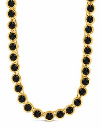 Helene Bezel Black CZ Tennis Necklace