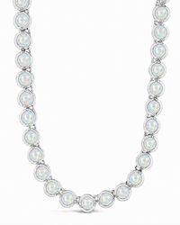 Helene Bezel Opal Tennis Necklace